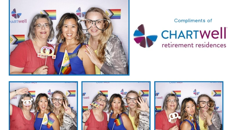 Photo booth prints from a Chartwell Retirement Residences event: private photo booth rental in Hamilton